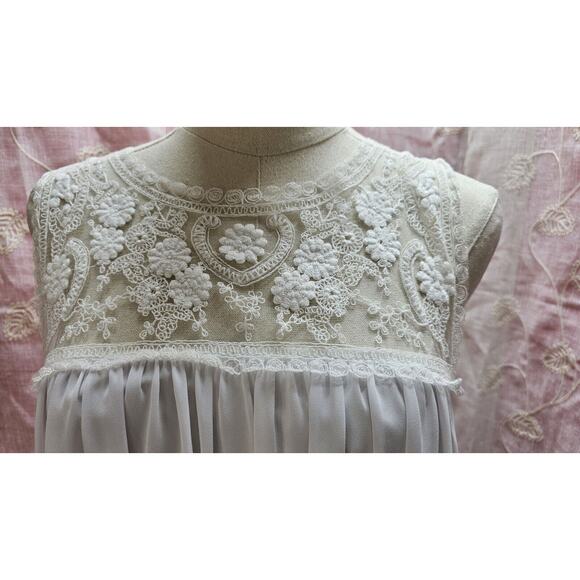Show Me Your Mumu Baskin White Mini‎ Dress Romantic Beach Lace Wedding Sz Small - Picture 3 of 5